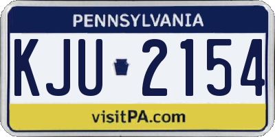 PA license plate KJU2154