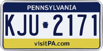 PA license plate KJU2171