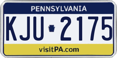 PA license plate KJU2175