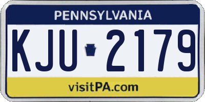 PA license plate KJU2179