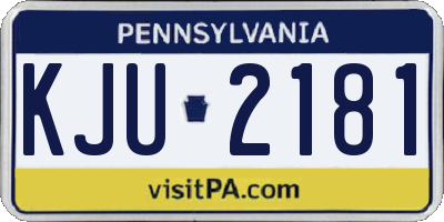 PA license plate KJU2181