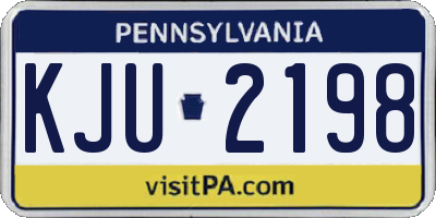 PA license plate KJU2198