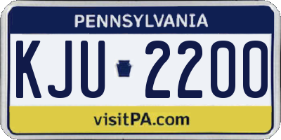 PA license plate KJU2200