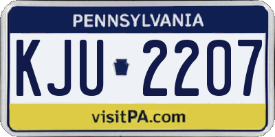 PA license plate KJU2207