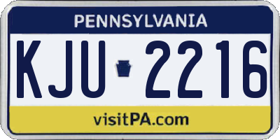 PA license plate KJU2216