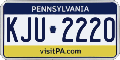 PA license plate KJU2220