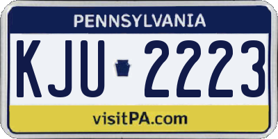 PA license plate KJU2223