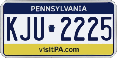 PA license plate KJU2225
