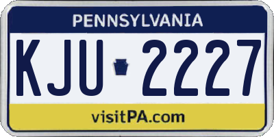 PA license plate KJU2227