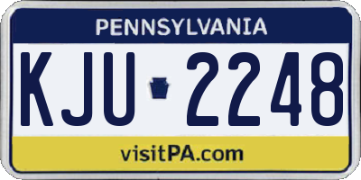 PA license plate KJU2248