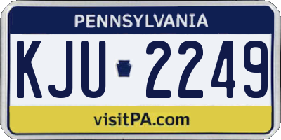 PA license plate KJU2249