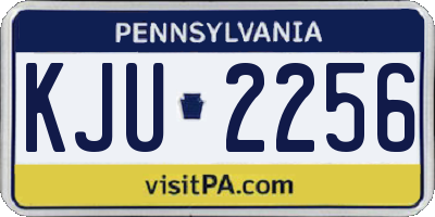 PA license plate KJU2256