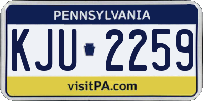 PA license plate KJU2259