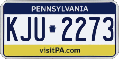 PA license plate KJU2273