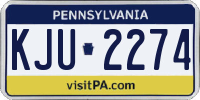 PA license plate KJU2274