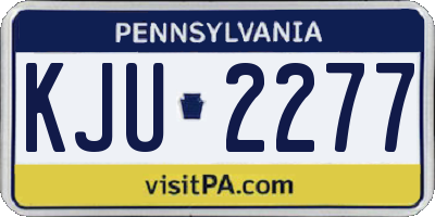 PA license plate KJU2277
