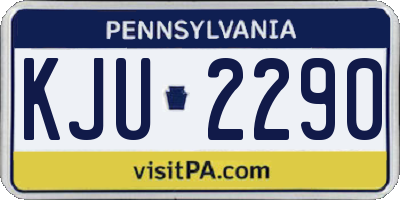 PA license plate KJU2290