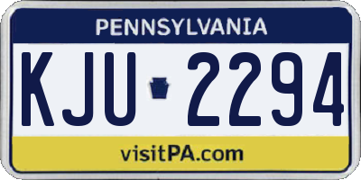 PA license plate KJU2294