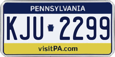 PA license plate KJU2299