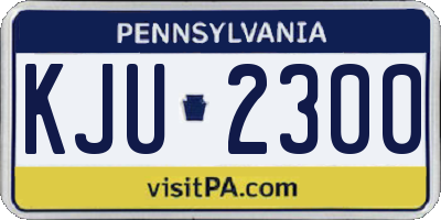 PA license plate KJU2300