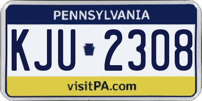 PA license plate KJU2308