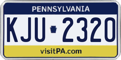 PA license plate KJU2320