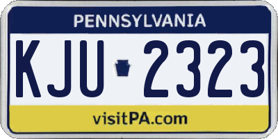 PA license plate KJU2323