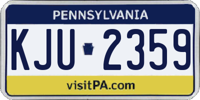 PA license plate KJU2359