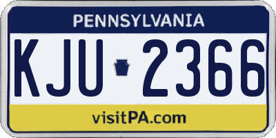 PA license plate KJU2366