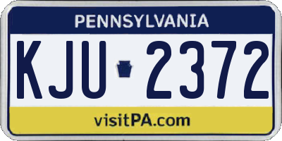 PA license plate KJU2372