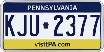 PA license plate KJU2377