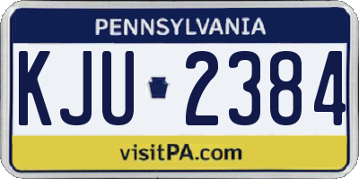 PA license plate KJU2384