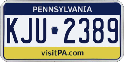 PA license plate KJU2389