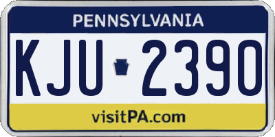 PA license plate KJU2390