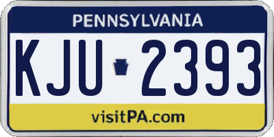 PA license plate KJU2393