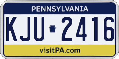 PA license plate KJU2416