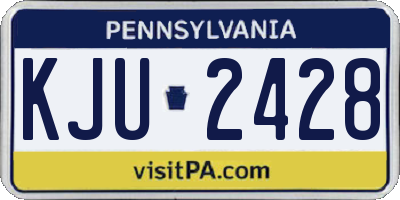 PA license plate KJU2428