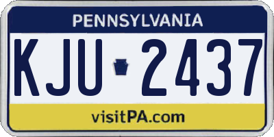 PA license plate KJU2437