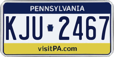 PA license plate KJU2467