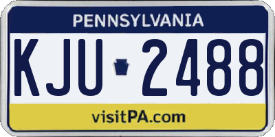 PA license plate KJU2488