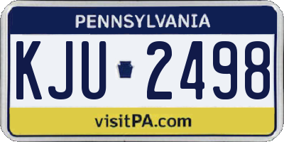 PA license plate KJU2498