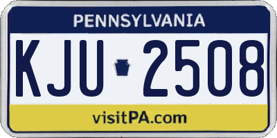 PA license plate KJU2508