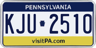 PA license plate KJU2510