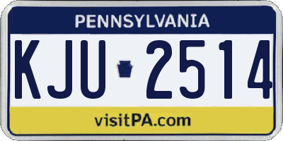 PA license plate KJU2514