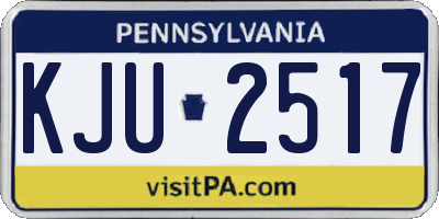PA license plate KJU2517