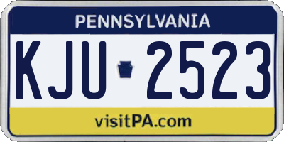 PA license plate KJU2523