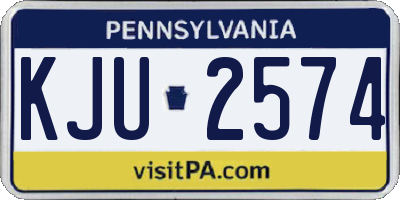 PA license plate KJU2574