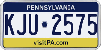 PA license plate KJU2575