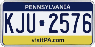 PA license plate KJU2576