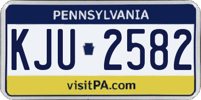 PA license plate KJU2582